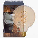 E27 Spiral-LED Globe-125 gold 5W dimmbar