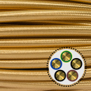 Textilkabel Steuerleitung 5x0,5mm², gold