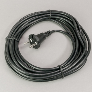 Kabel Leitung Anschlußleitung Stecker Europa  2x0,75mm² schwarz  2m 