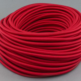 Textilkabel Anschlussleitung 2x0,5mm², rot