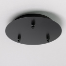 Deckenrosette 3-fach für Leuchtenpendel schwarz