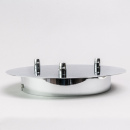 Deckenrosette 3-fach für Leuchtenpendel chrom