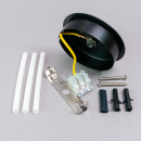 FITU Leuchtenauslass mit Anschlussdose schwarz