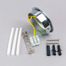 FITU Leuchtenauslass mit Anschlussdose chrom