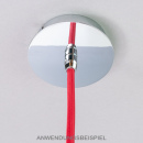 FITU Leuchtenauslass mit Anschlussdose chrom