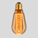 E27 LED InnerGlow ST64 Edisonlampe 4W Spiralmuster