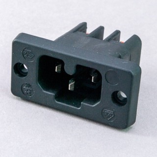 Heißgeräte Einbaubuchse 10A Standard schwarz