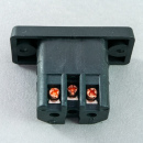 Heißgeräte Einbaubuchse 10A Standard schwarz