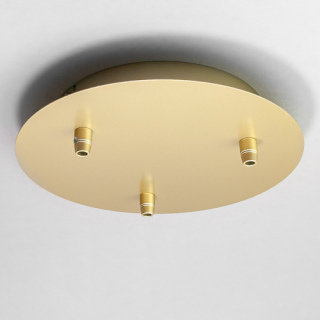 Deckenrosette 3-fach für Leuchtenpendel soft gold