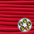 textilumflochtenes Kabel NYM-J 5x1,5mm², rot Meterware