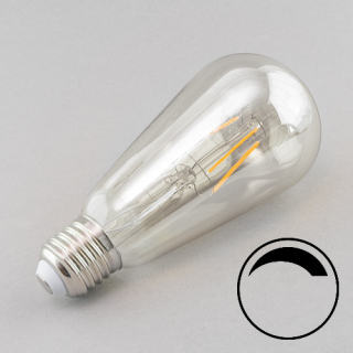 E27 LED Edisonlampe klar dimmbar 806lm