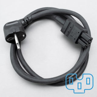 Heißgeräte-Anschlussleitung 2m schwarz