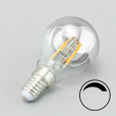 E14 Tropfen LED Kopfspiegel silber 5W dimmbar