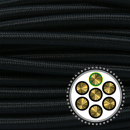 textilumflochtenes Kabel NYM-J 7x1,5mm², schwarz...