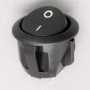 runder Klein-Wippschalter 250V 6A 1pol schwarz