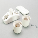 E27 Iso - Doppelfassung weiss