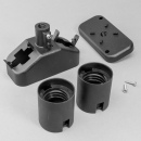 E27 Iso - Doppelfassung schwarz