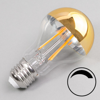 E27 LED Kopfspiegel GOLD 7W dimmbar