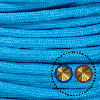 SP Textilkabel Pendelleitung 2x0,75mm², hellblau