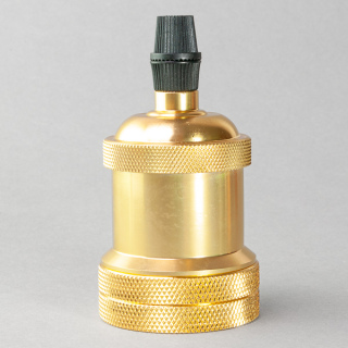 E27 Alu-Retrofassung Messing Matt