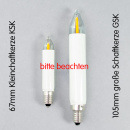 LED 65mm Kleinschaftkerze E10 8-55V, 0,2W