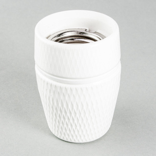 E27 strukturierte Porzellanfassung, glasiert