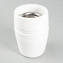 E27 strukturierte Porzellanfassung, glasiert