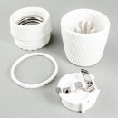 E27 strukturierte Porzellanfassung, glasiert