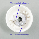 E27 strukturierte Porzellanfassung, glasiert