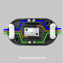 Tretschalter Bakelit 2A 230V 1pol+N+PE schwarz