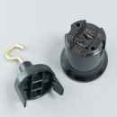 E27 Illufassung mit Aufrastkappe und Haken