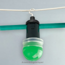 E27 Illufassung mit Aufrastkappe und Haken