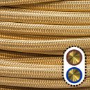 Textilkabel Ovalleitung 2x0,75mm², gold
