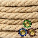 Textilkabel Seemannstau H05VK 3x0,75mm², Jute