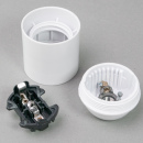 E27 Iso-Fassung Bakelitoptik glatt weiss