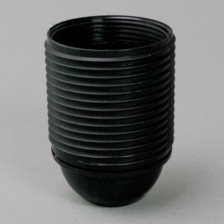 E27 Iso-Fassung Gewindemantel Bakelitoptik schwarz