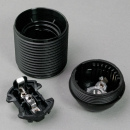 E27 Iso-Fassung Gewindemantel Bakelitoptik schwarz