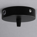 Leuchtenauslass Aufbau 3 Loch schwarz