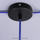 Leuchtenauslass Aufbau 3 Loch schwarz