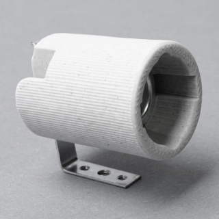 E14 Porzellan- Winkelfassung mit Bügel