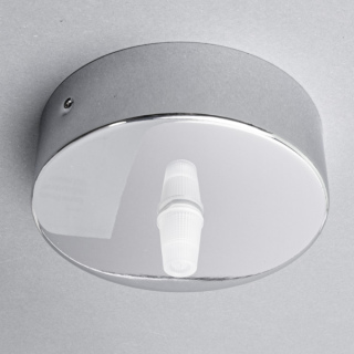 Metallbaldachin Puck für Schnurpendel chrom